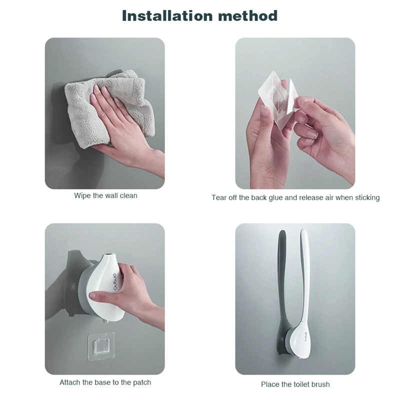 

Silicone Toilet Brush For WC Accessories Drainable Toilet Brush Wall-Mounted Cleaning Tools Household Bathroom Accessories Sets