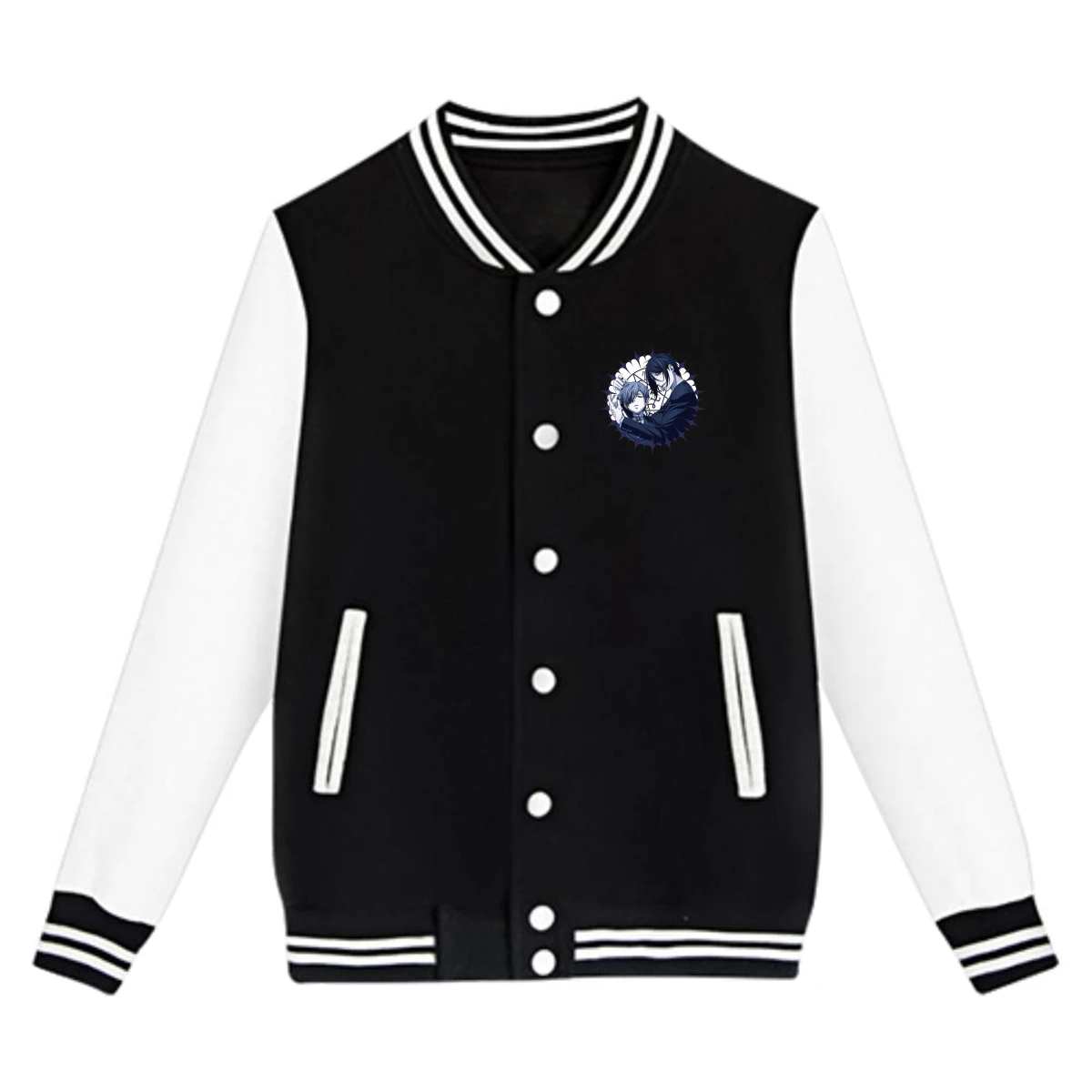 

Куртка Униформа бейсбольная для мальчиков и девочек, модная повседневная спортивная уличная Униформа черного батера в стиле аниме, хип-хоп,...