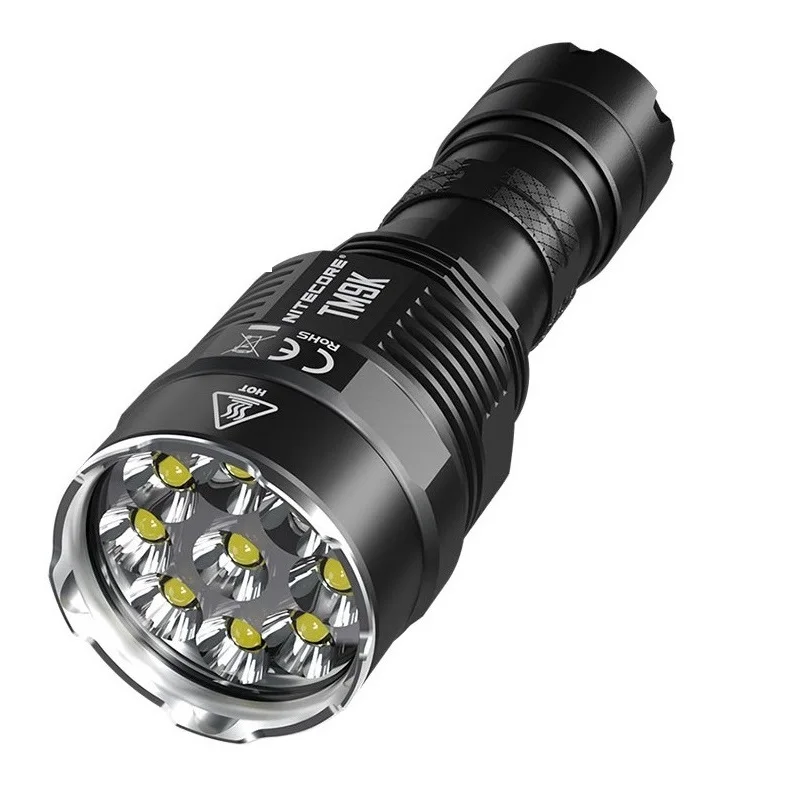 

NITECORE TM9K High Power LED Flashlight CREE XP-L HD V6 9500LM Rechargeable Tactical Flashlight with Battery for Search,Camping