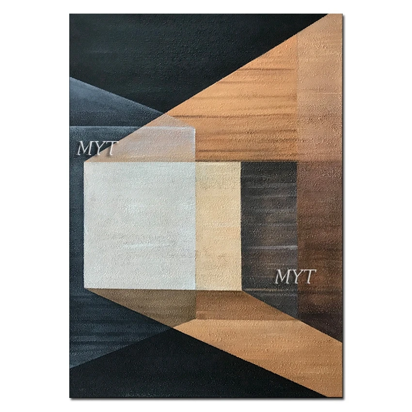 

Heavy Textured Abstract Geometric Canvas Wall Decor Art Oil Painting Home Decorative Abstract Paintings Wall Hang Artwork