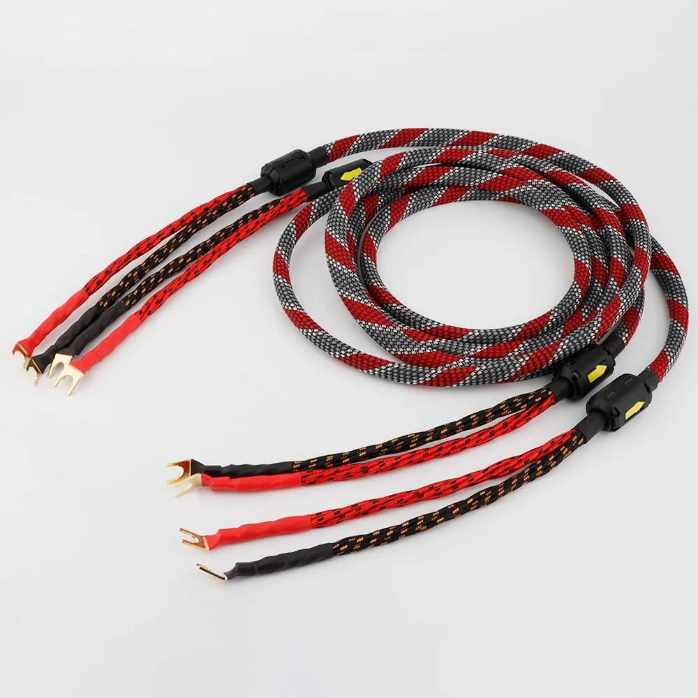 2 шт. медный Hi-Fi кабель для динамиков без содержания кислорода | Электроника