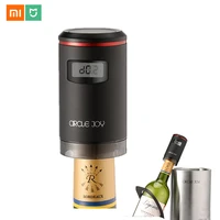 xiaomi circle joy rechargeable smart electric vacuum wine stopper automatic vacuuming keep fresh 7 days led show temperature