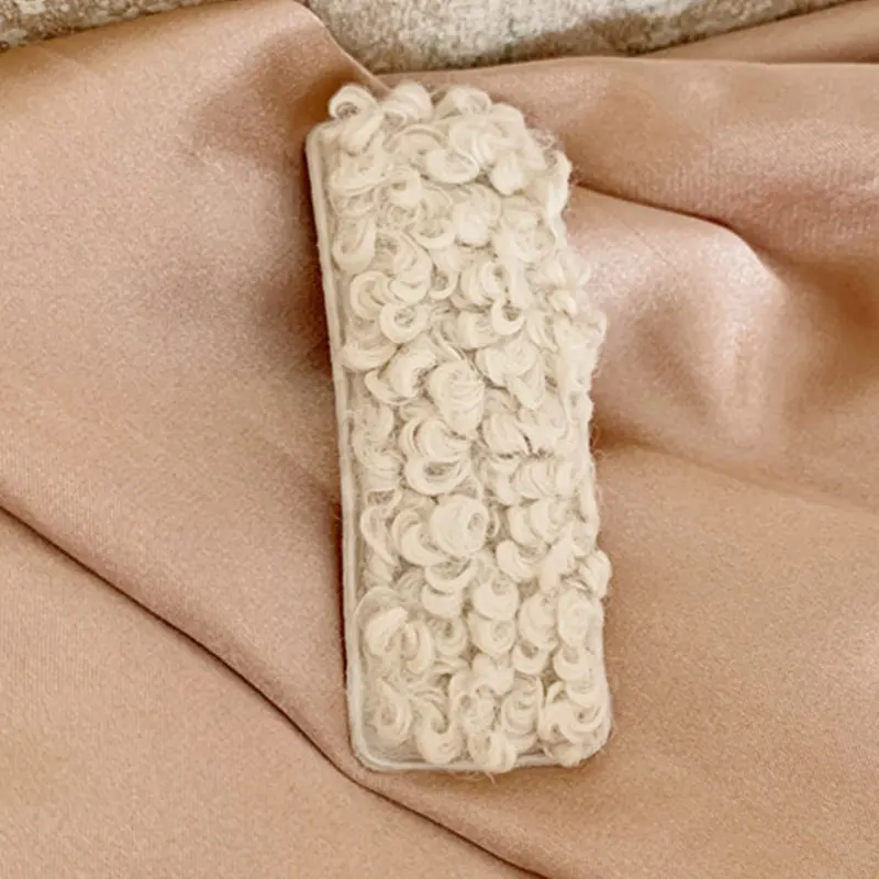 white 2 1 шт., заколки для волос карамельного цвета, в форме капли, квадратные, вьющиеся, пушистые, плюшевые, заколки для волос, BB, для женщин, девушек, милые, милые аксессуары для волос - Цвет: white 2