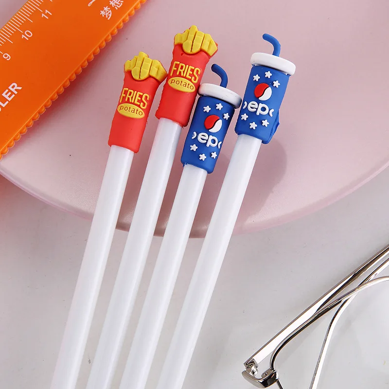 10 шт./компл. креативная кавайная гелевая ручка для еды картошки фри кола