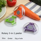 Бытовой пилинг-нож многофункциональный три в одном для яблочного пилинга артефакт кухонный строгальный Нож Для дыни