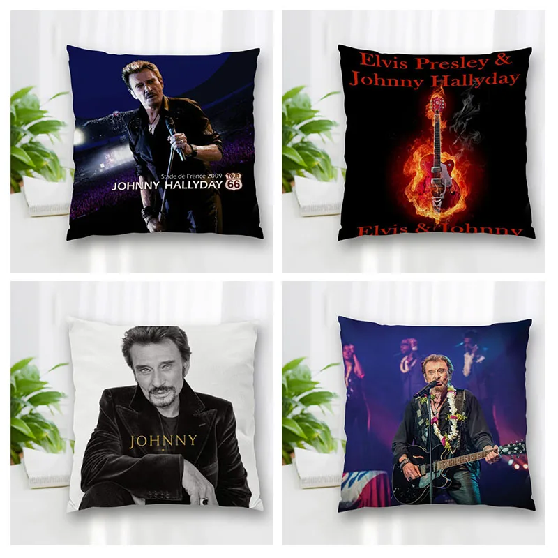 

Hot Sale Custom Johnny Hallyday Square Pillowcase Zipper Double-Sided Pillowcase Living Room Bedroom Multi-Size 35x35cm 60x60cm