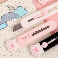 1 3pcs portable mini cat claw utility knife kawaii stationery kids handmade paper cutter express box knife office supplies