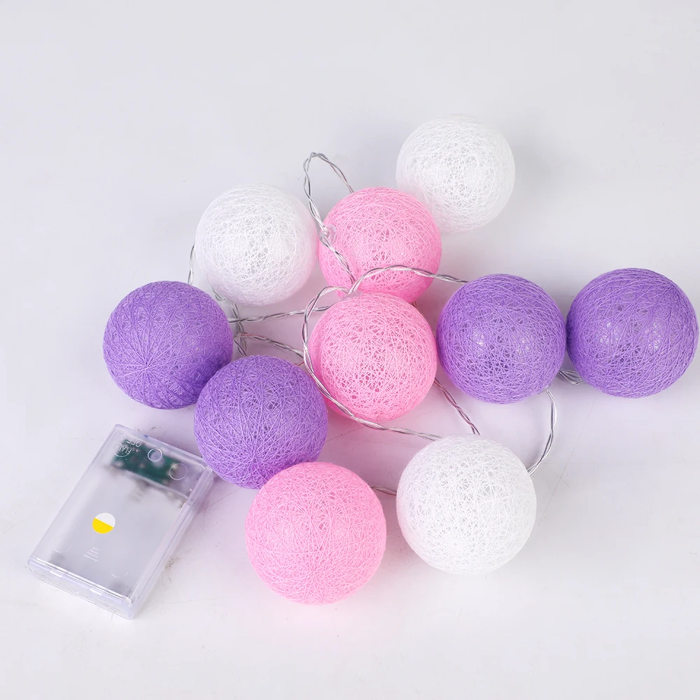 3 м светодиодный хлопковый шар декоративный уличный светильник гирлянда для