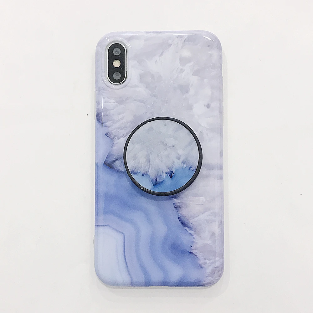 Классический Мрамор Стенд кожаный чехол для телефона с держателем для iPhone 11 Pro Max XR X XS макс 7 8 6S плюс Чехол Мягкий IMD для задней панели телефона с откидной крышкой
