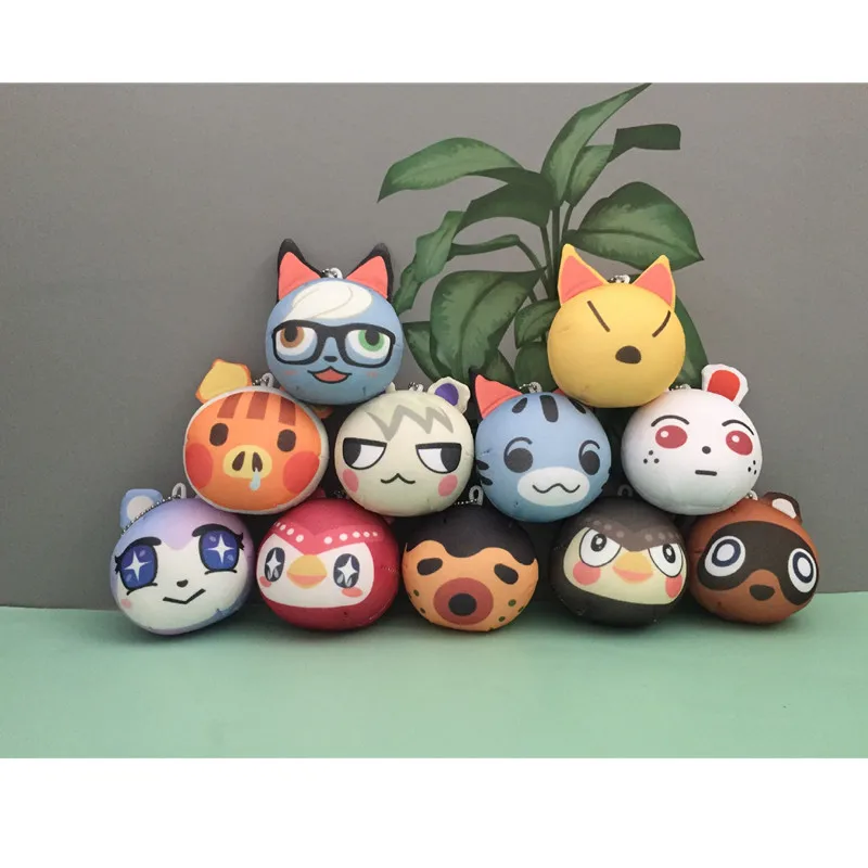 

10Cm New Animal Crossing Game Peripheral Kawaii Plush Toy Key Chain Fu Ke Meiling Doll Bag Pendant Key Chain Doll for Children