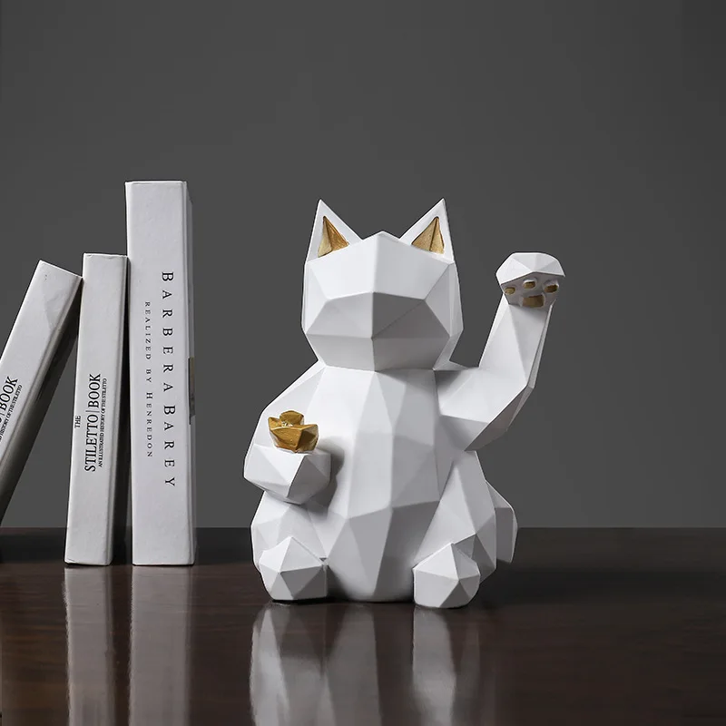 

Simple lucky cat, resin animal decoration, living room porch shop handicraft decoration soft decoration process