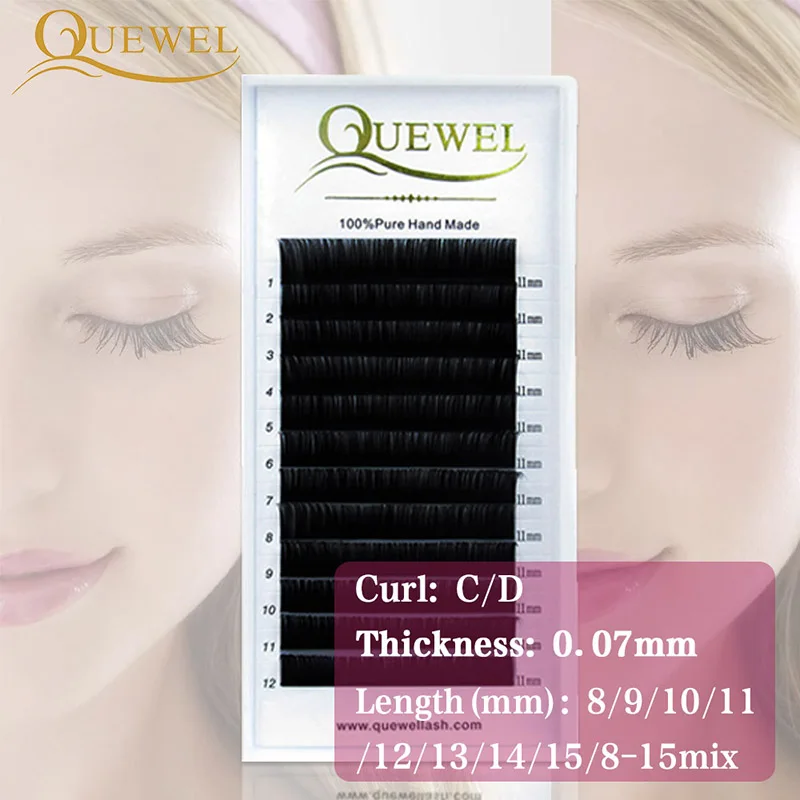 Накладные ресницы Quewel накладные премиум класса из искусственной норки