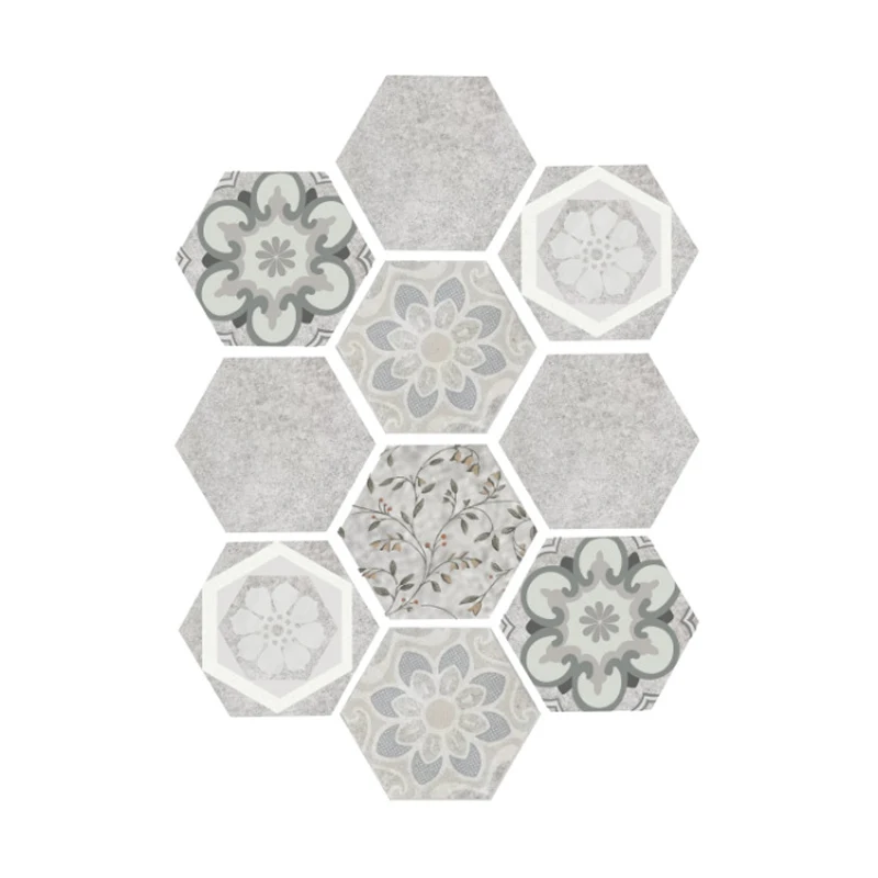 

10Pcs Hexagon Floor Sticker Wall Sticker Self-Adhesive Removable Eco-friendly PVC Easy To Clean DIY For KitchenBathroom 20x23cm