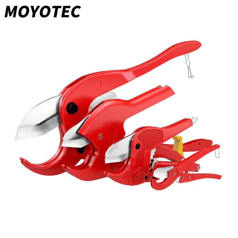 

MOYOTEC PVC Pipe Cutter Aluminum Alloy Body Ratchet Scissors Tube Cutter PVC/PU/PP/PE Hose Cutting Hand Tools
