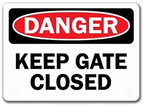 

Жестяной знак, знак безопасности, сохраняющий ворота закрытым, знак безопасности OSHA 12x16