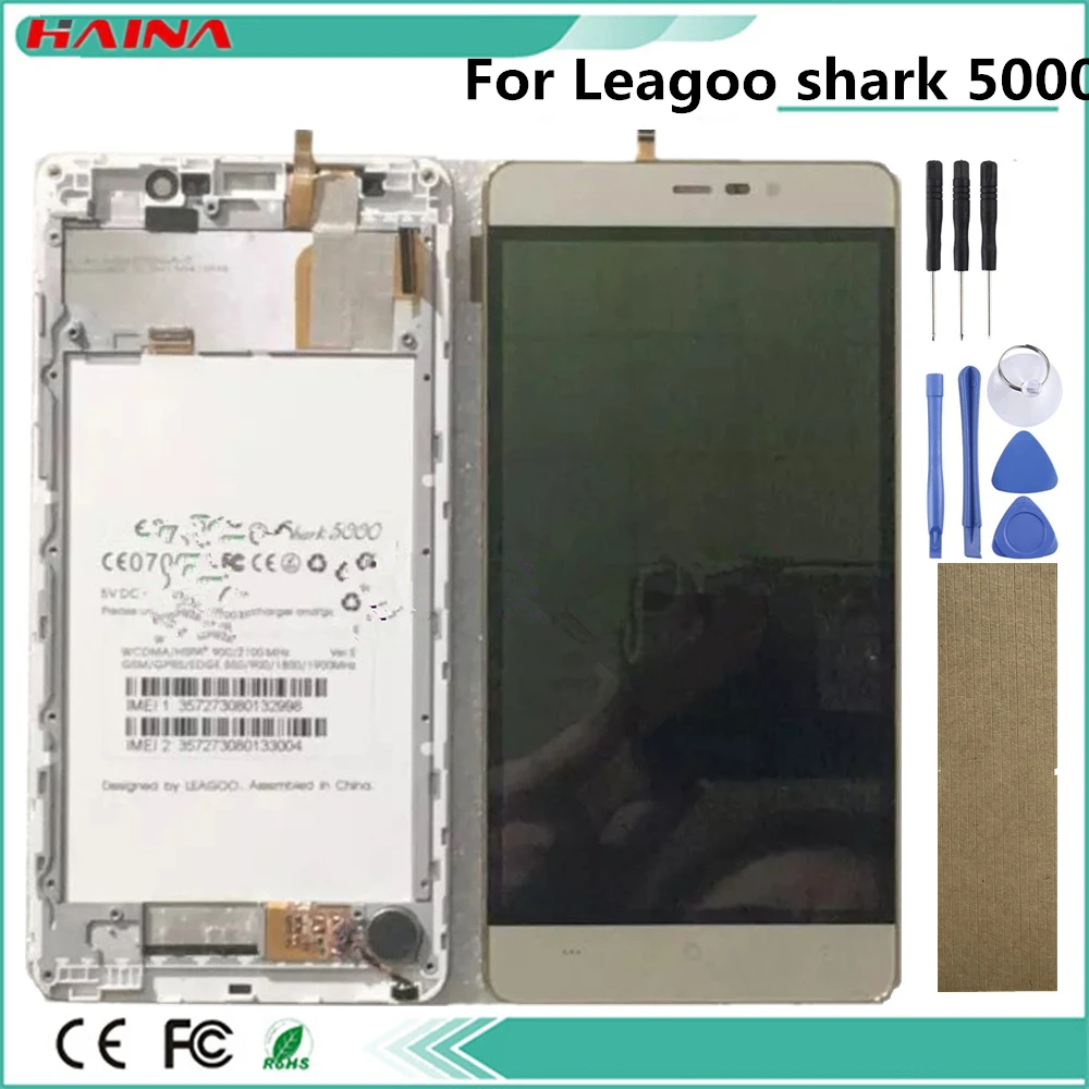 Сменный сенсорный ЖК экран рамка + тачскрин для Leagoo Shark 5000|Экраны мобильных