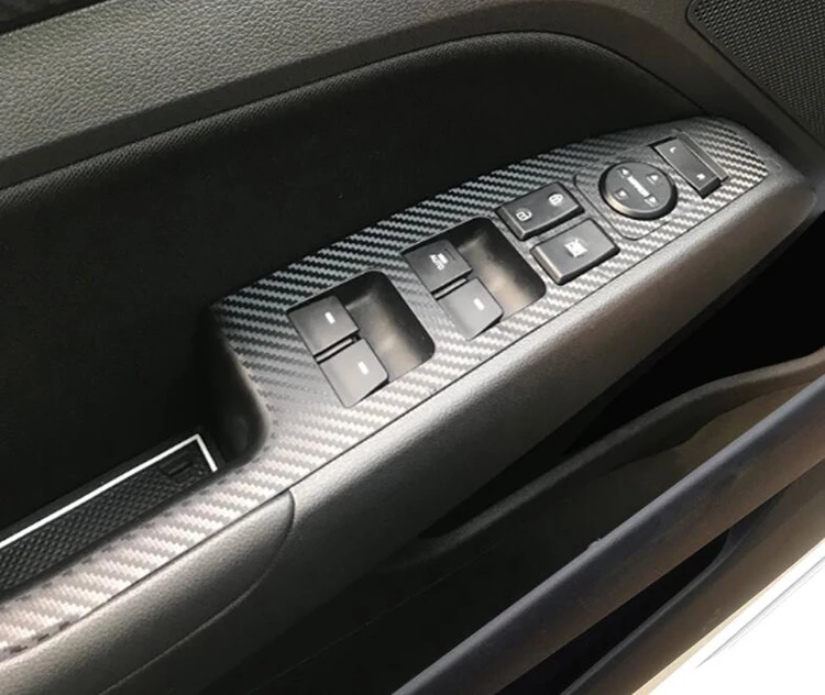 Стайлинг автомобиля наклейка на окна из черного углерода кнопка переключения