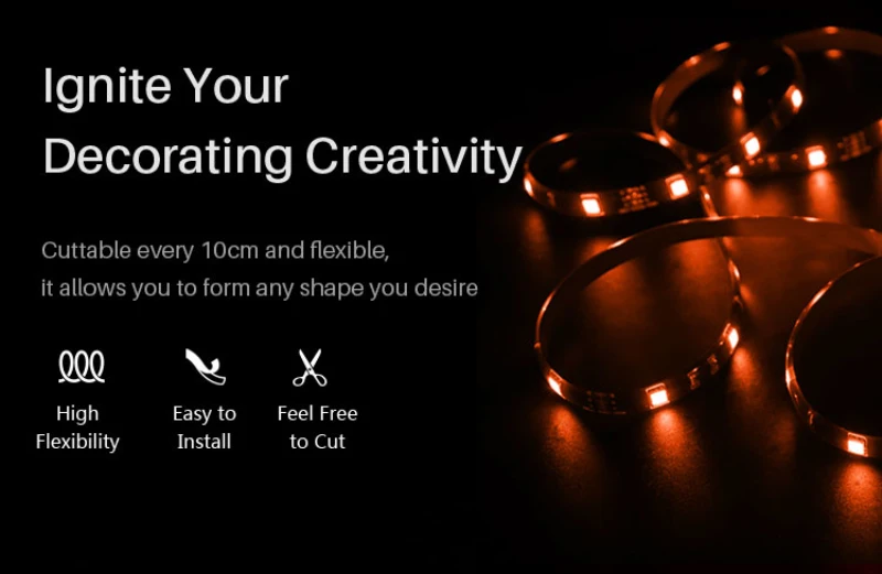 

SONOFF L1 Smart LED Light Strip Dimmable Waterproof WiFi Flexible RGB Strip Lights APP Control With Music With Alexa Google Home