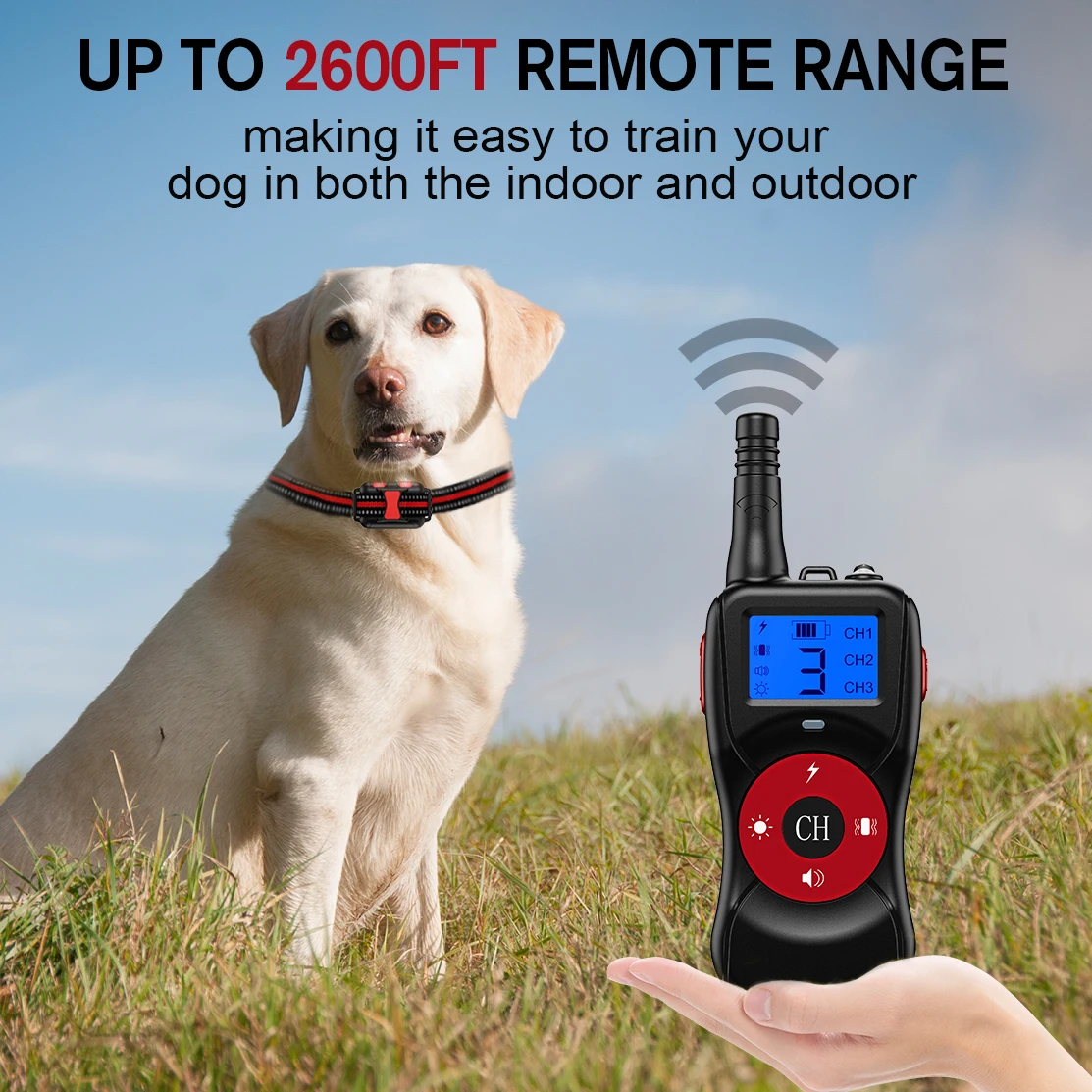 

800m Electric Dog Training Collar Waterproof UBS Pet Remote Control LCD Display Anti Bark Shock Vibration Beep For All Size