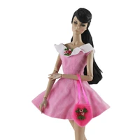 princess pink skirt dress for barbie blyth 16 mh cd fr sd kurhn bjd doll clothes accessories
