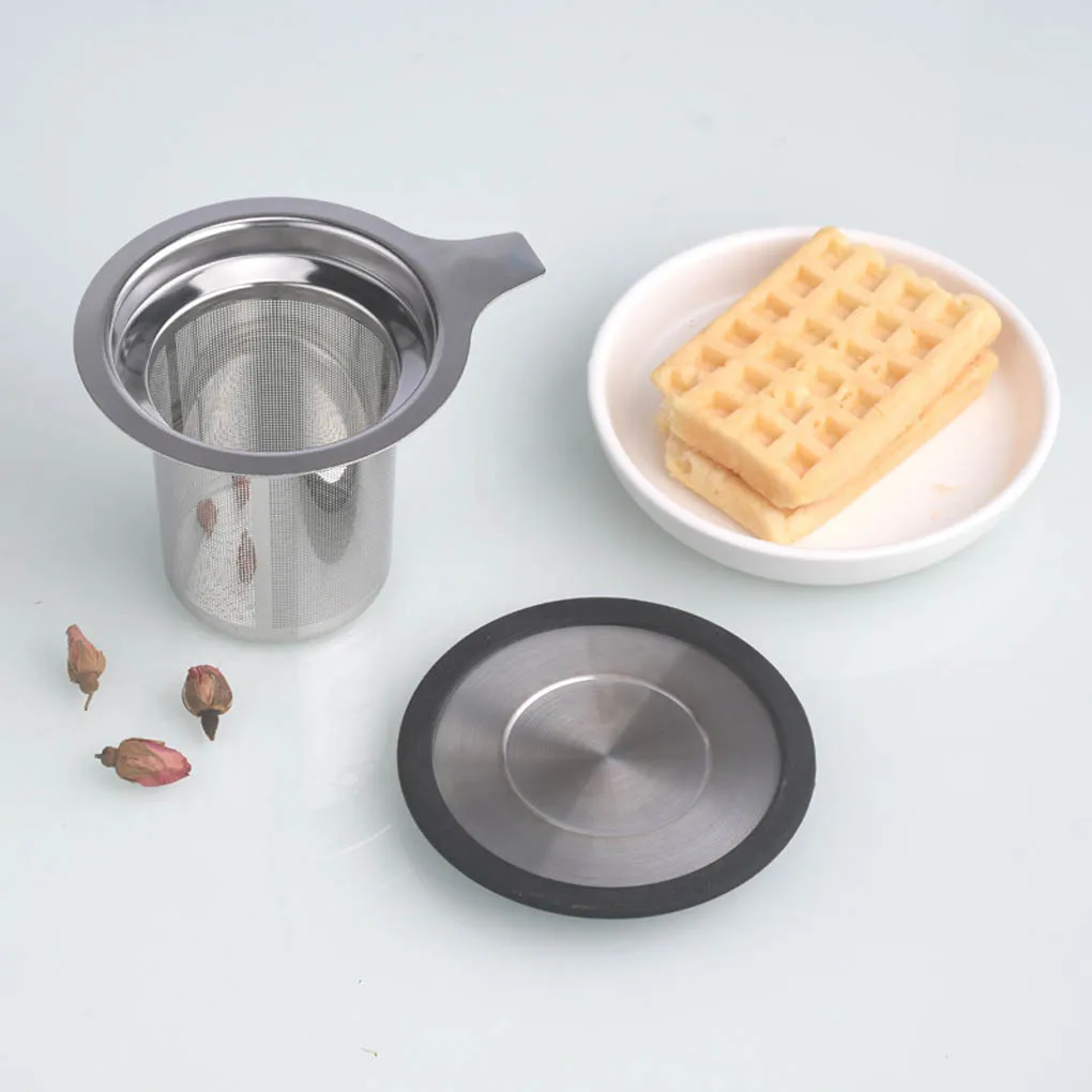 Заварник для чая с двойными ручками и крышкой сетчатый фильтр из нержавеющей