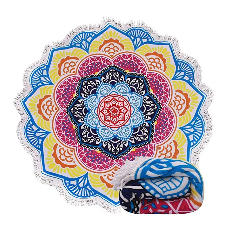 Микрофибра пляжное полотенце Мандала подушка коврик для йоги гобеленовое
