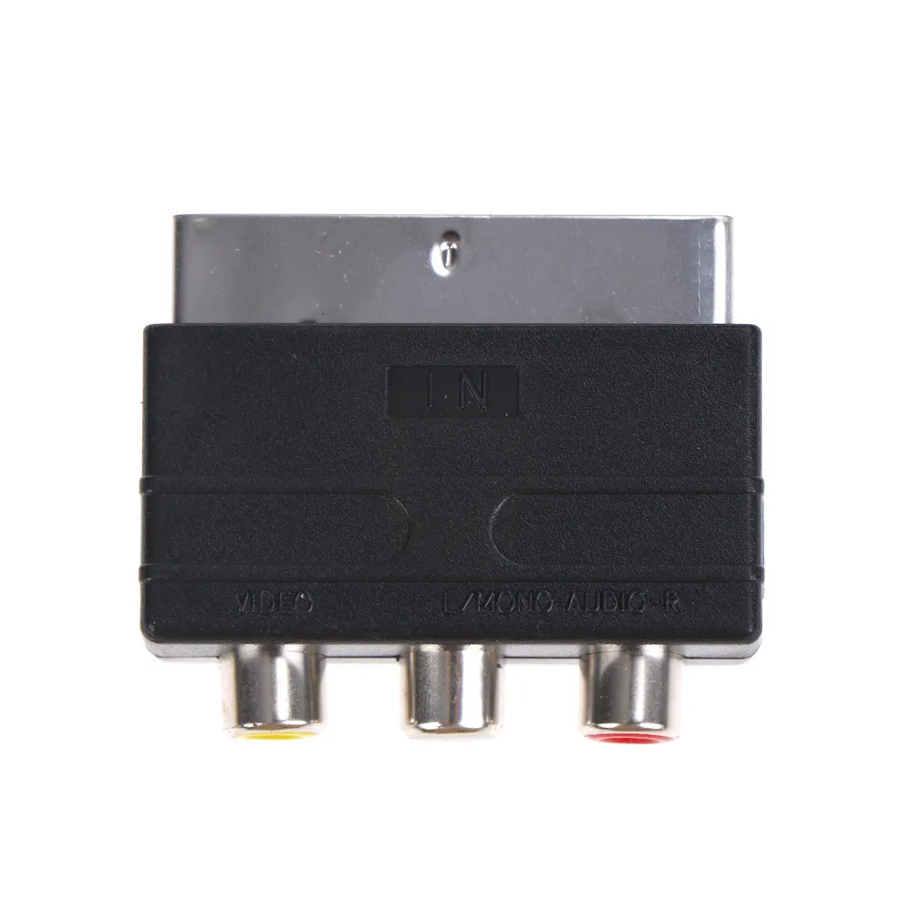 Переходник Scart на 3 RCA S-Video Композитный адаптер для телефона конвертер AV TV Audio видео