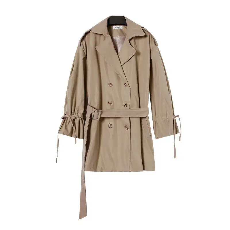 Тренчкот с длинным рукавом новинка женский короткий Свободный комбинезон в