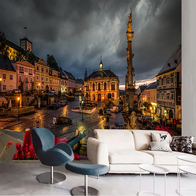 Пользовательские фото обои городская архитектура Ночная улица вид фон настенная