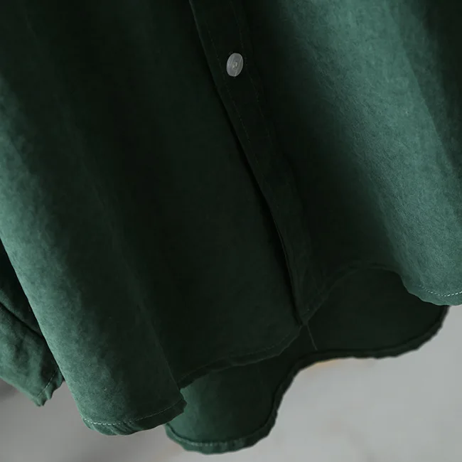 2020 Весенняя женская хлопковая блузка корейский стиль длинный рукав Женские топы