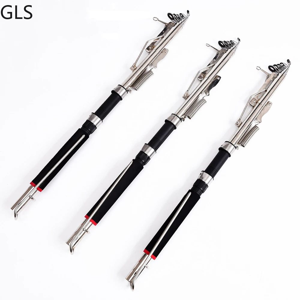 High Quality spinning telescopic Fish Pole Sea River Lake Automatic Fishing Rod Stainless Steel Upgrade Adjustable | Спорт и