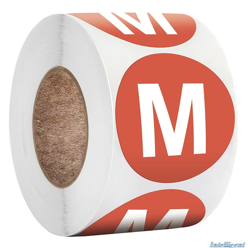 500 шт./1 дюйм для одежды, обуви, шляп, нижнего белья, бюстгальтеров ярлыки размеров XS/S/M/L/XL/XXL 6 моделей, круглые, цветные на наклейках.