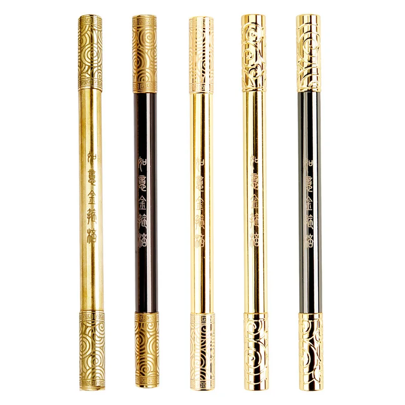 

Cudgel Stationery Metal Neutral Pen Business Retro Gold Signature Pen Golden Hand Made Brass Office & School Pen 0.5mm