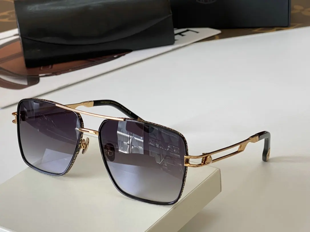 

Очки солнцезащитные Maybach мужские и женские без оправы с градиентом и металлической оправой