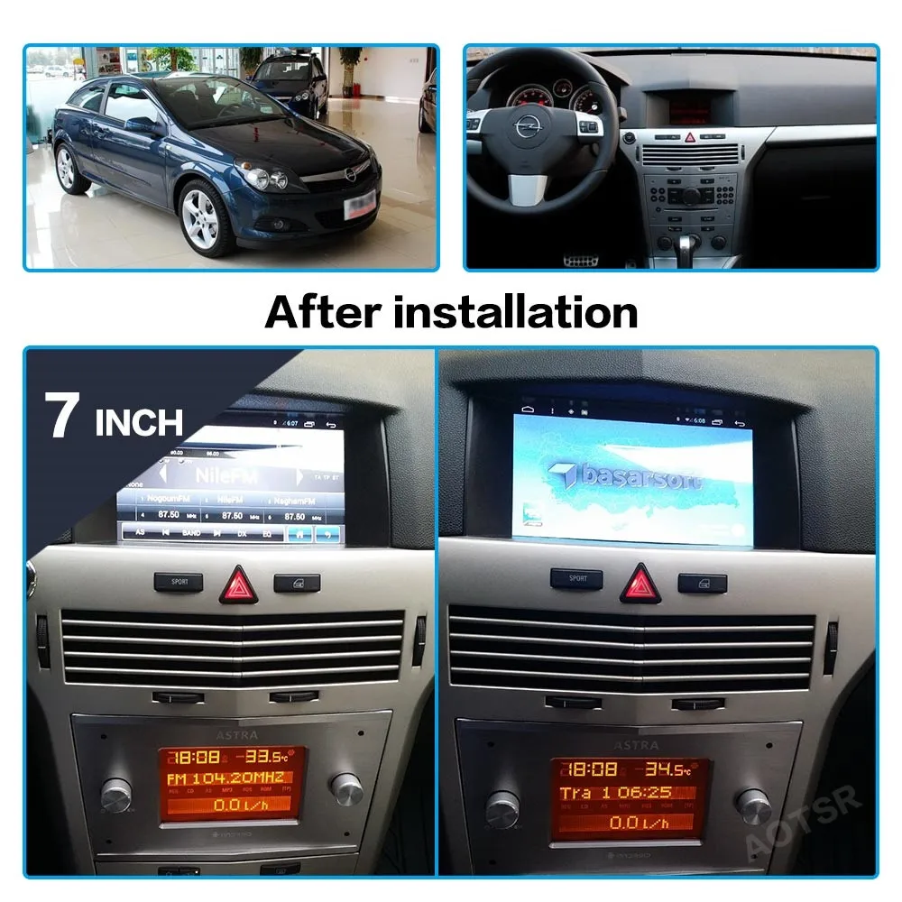 Aotsr Android 10 GPS навигация автомобильный без DVD плеера для Opel Astra H 2006 2012 Стерео