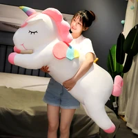25 100cm kawaii giant unicorn plush toy soft stuffed unicorn soft dolls animal horse toys for children girl pillow birthday gift