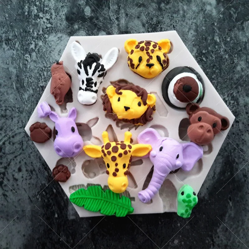 Silicone Mold DIY Cake Decoration Soap High Temperature Animal Pudding Jelly Handmade Baking tool C1325 b | Дом и сад