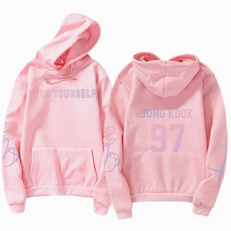 Jung kook suga v love yourself худи унисекс casual Корейская повседневная кофта с капюшоном kpop bangtan толстовка для мальчиков