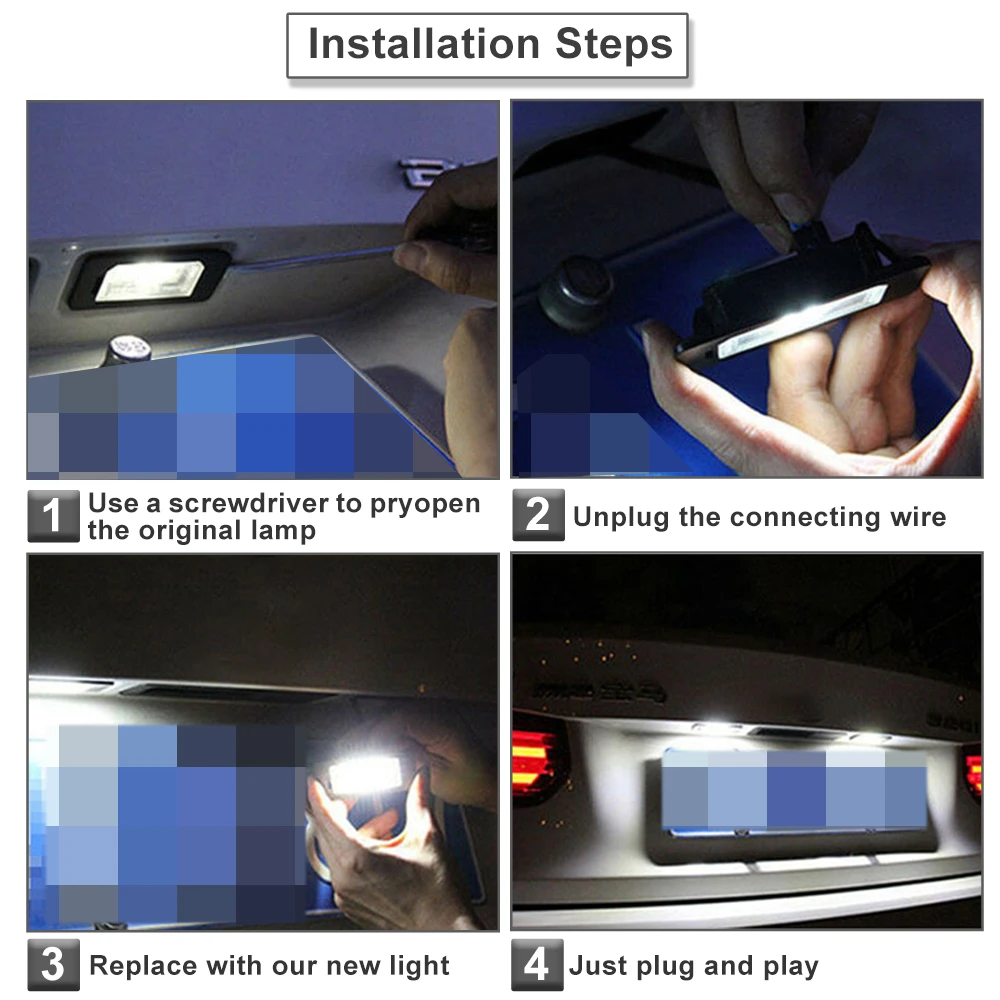 Светодиодный светильник для номерного знака NS Modify 12 В автомобиля наружные