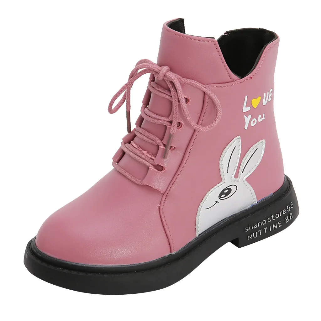 winter boots Children Baby toddler girl boots princess Cartoon Shoes Leather Winter Cotton Warm winter boots kids#Y3