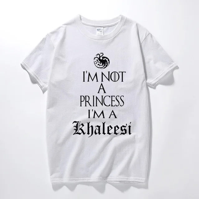 Я не принцесса я Khaleesi Игра престолов хлопковая забавная футболка Daenerys Targaryen для