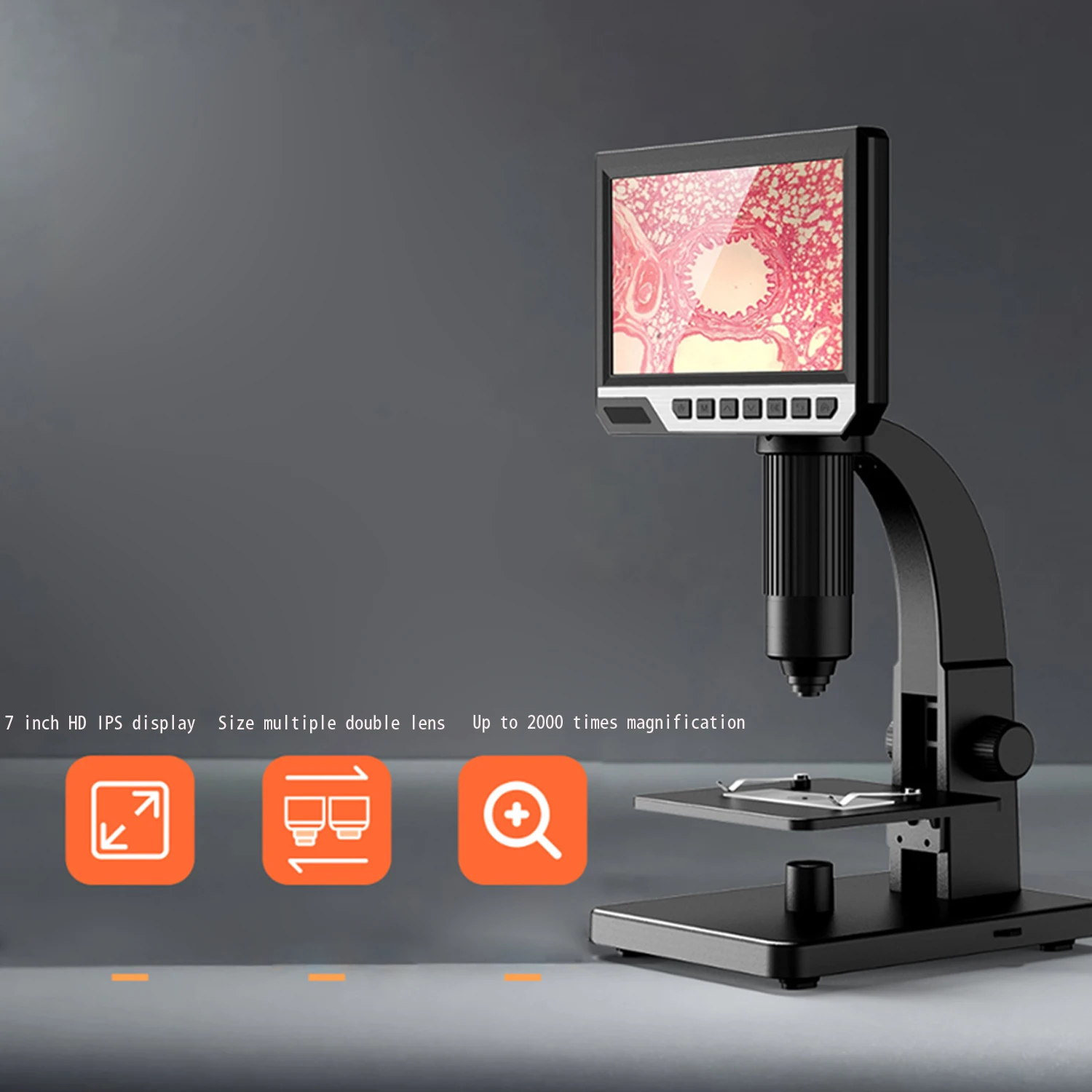 1 предмет Новинка 7-дюймовый большой Экран микроскоп микроорганизмов наблюдения