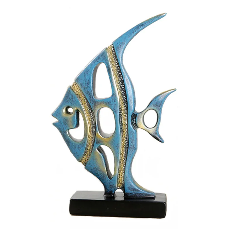 

Creative Sea Fish Miniature Model Home Decoration Ornaments Resin Retro Crafts Office Bookcase Decoration Furnishings Decoration
