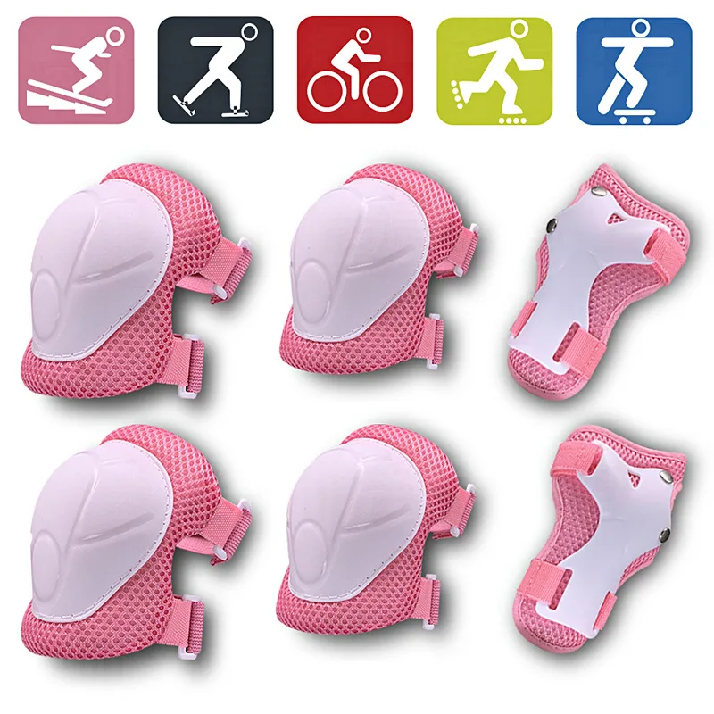 

Комплект детских спортивных защитных устройств из 6 предметов, комплект защитных устройств для катания на велосипеде и скейтборде, 40