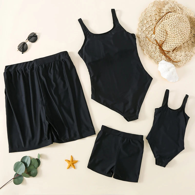 Летний купальный костюм для всей семьи с цветочным принтом Купальный мамы и