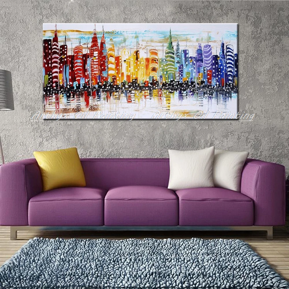 Arthyx New York Skyline архитектура городского пейзажа абстрактная настенная живопись