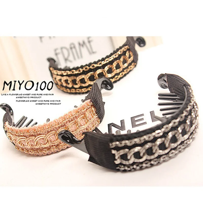 

Женские однотонные завязки, заколки-бананы, крабы для волос, зажим для волос с плетеной цепочкой, элегантный корейский милый бант