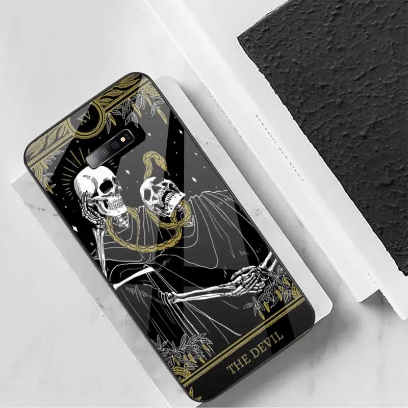 

Skull Tarot grim Reaper Phone Case Tempered glass For Samsung S6 S7 edge S8 S9 S10 e plus note8 9 10 pro