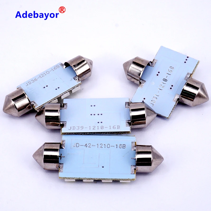 Бесплатная доставка 500x 31 мм 36 мм 39 мм 41 мм 16SMD 1210 3528 светодиодная фестонная лампа интерьера источник света Adebayor on.