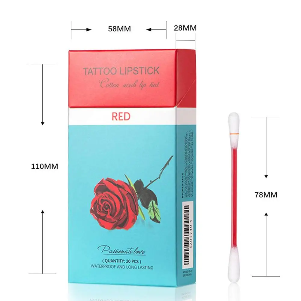 

New Lipstick Cigarette Case Cotton Swab Lipsticks Long Lasting Waterproof Cosmetics For Women High Quality Professional Makeup